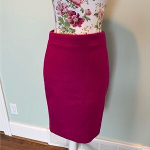 J. Crew Bold Magenta Pencil Skirt
